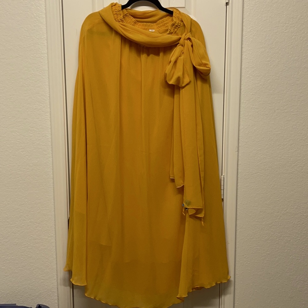 Floor length multi layer skirt